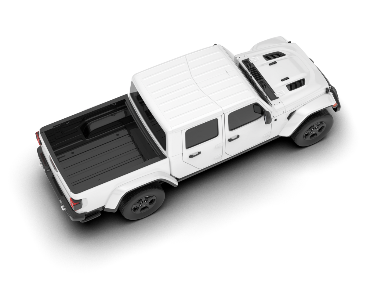 blanc ramasser un camion isolé sur transparent Contexte. 3d le rendu - illustration png