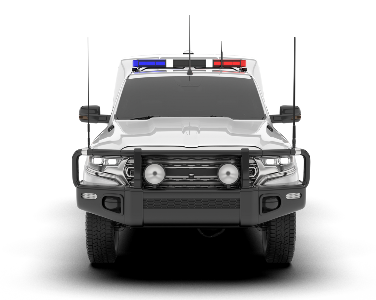 White pickup truck isolated on transparent background. 3d rendering - illustration png