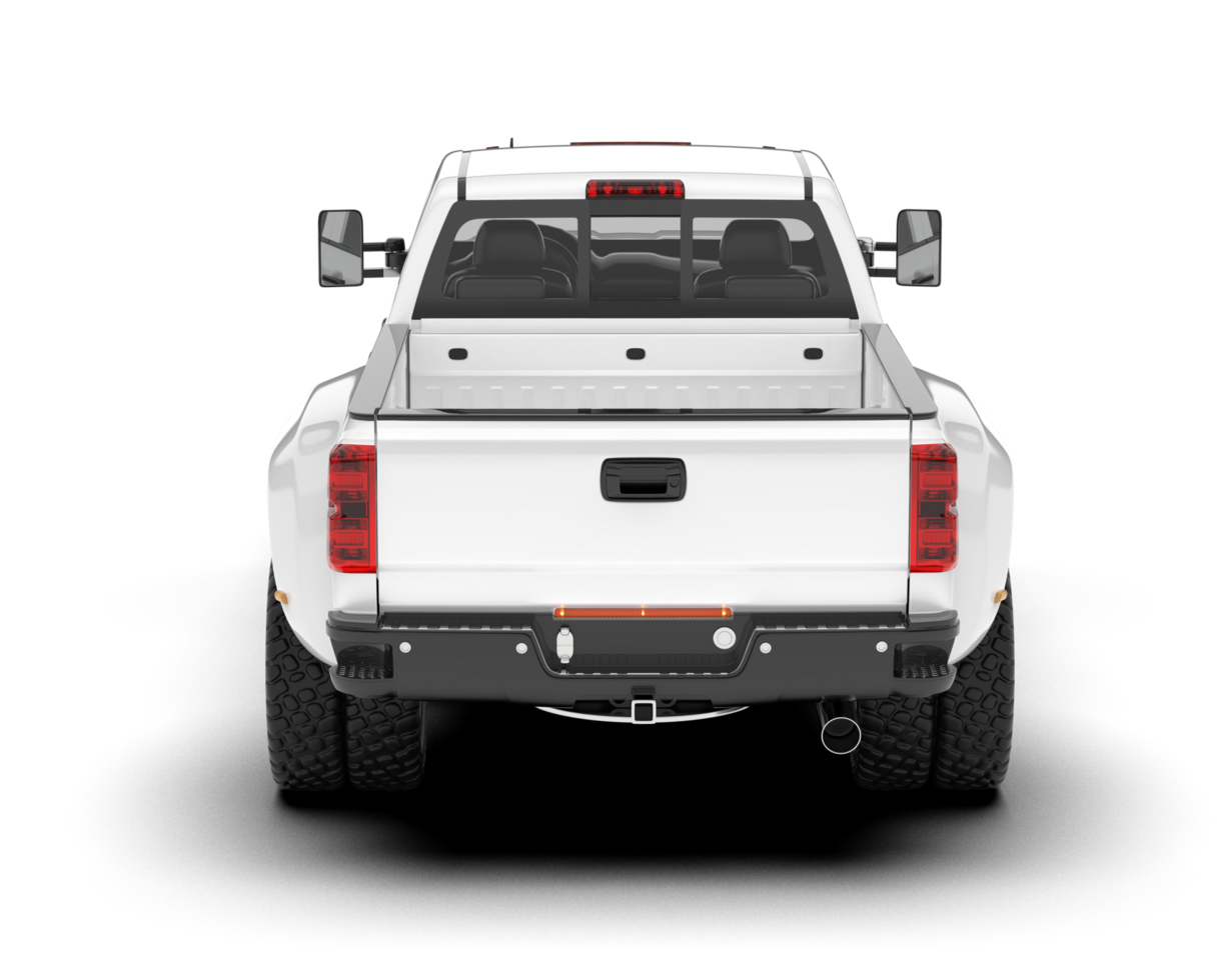 White pickup truck isolated on transparent background. 3d rendering - illustration png
