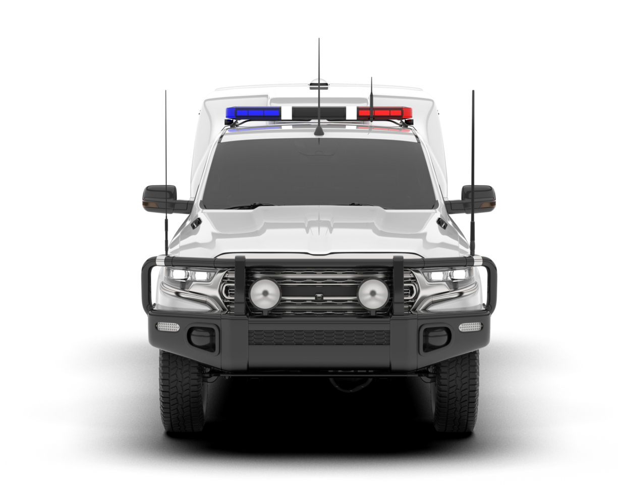 White pickup truck isolated on transparent background. 3d rendering - illustration png
