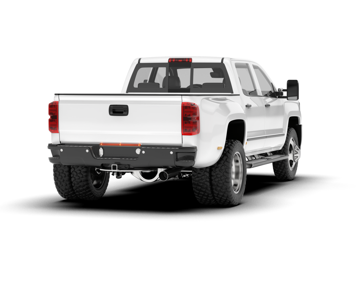White pickup truck isolated on transparent background. 3d rendering - illustration png
