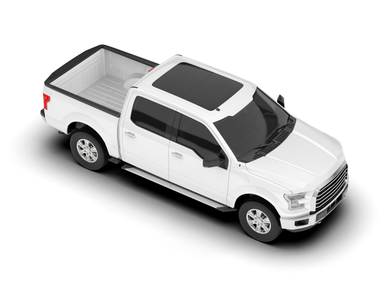 bianca Raccogliere camion isolato su trasparente sfondo. 3d interpretazione - illustrazione png