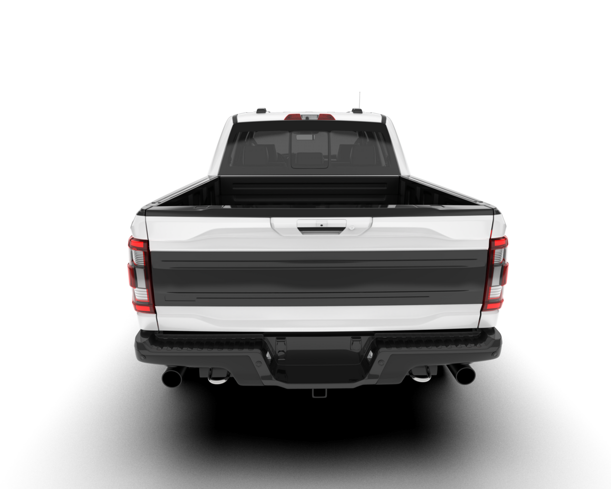 White pickup truck isolated on transparent background. 3d rendering - illustration png