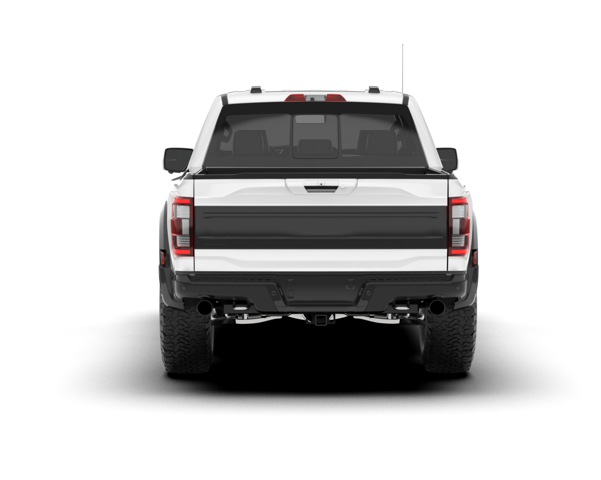 White pickup truck isolated on transparent background. 3d rendering - illustration png