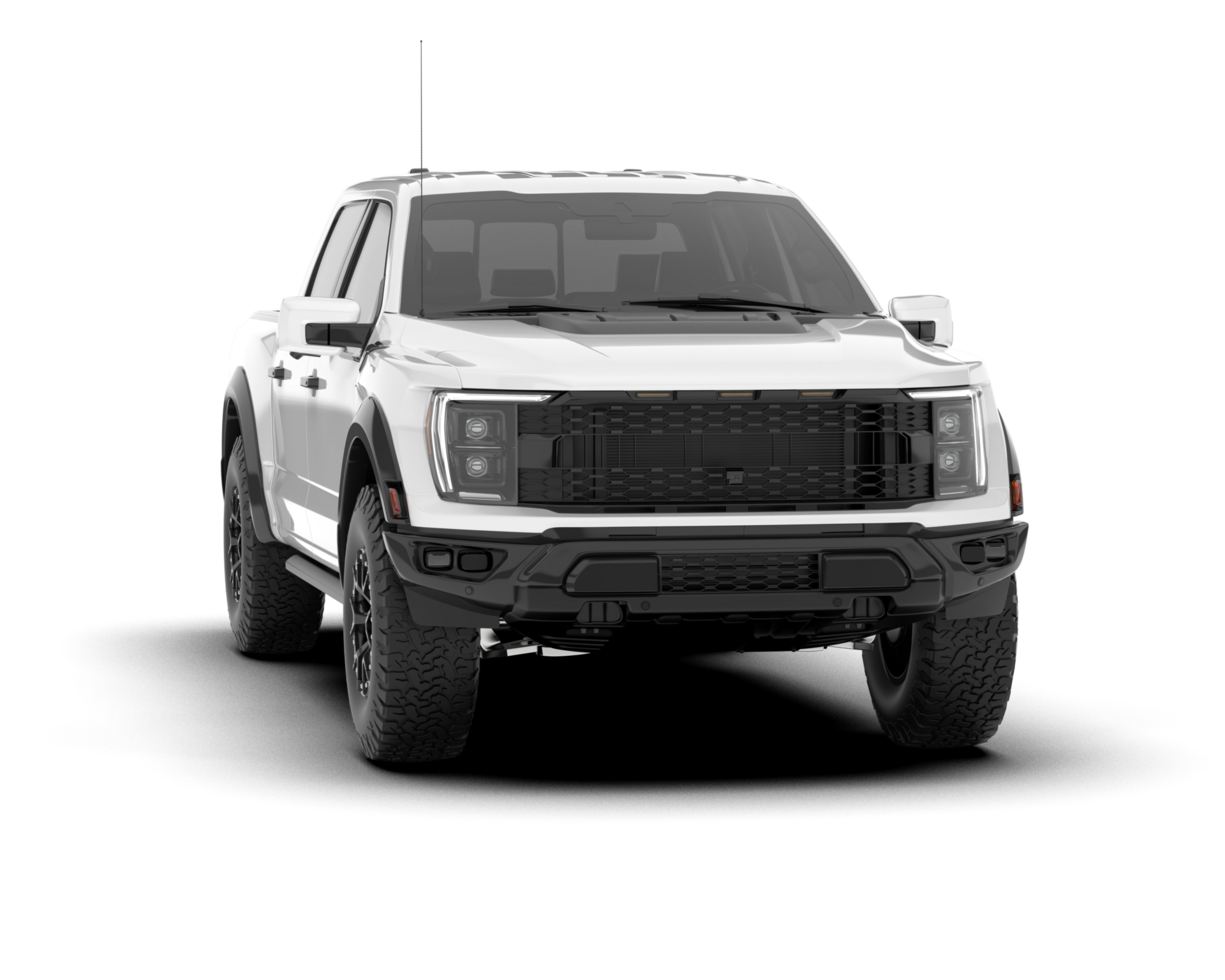 White pickup truck isolated on transparent background. 3d rendering - illustration png