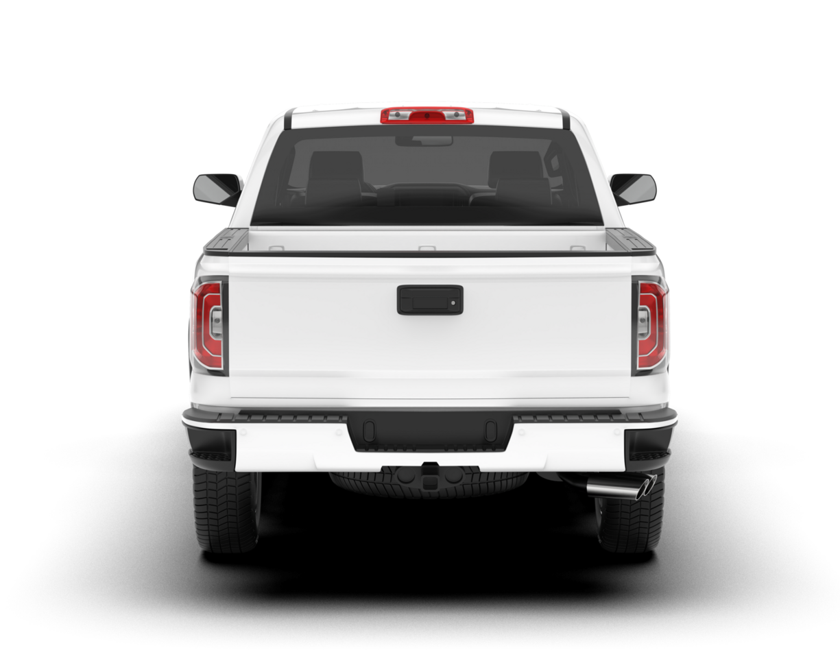 White pickup truck isolated on transparent background. 3d rendering - illustration png