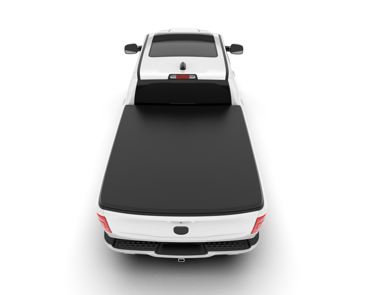 White pickup truck isolated on transparent background. 3d rendering - illustration png
