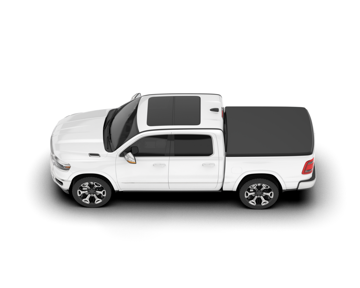 White pickup truck isolated on transparent background. 3d rendering - illustration png