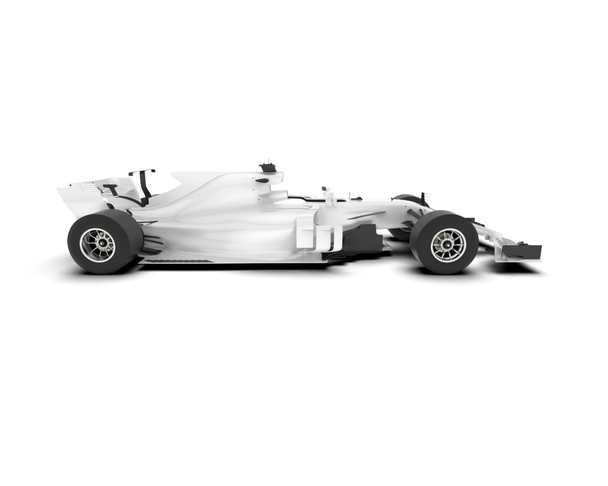 White sport car isolated on transparent background. 3d rendering - illustration png