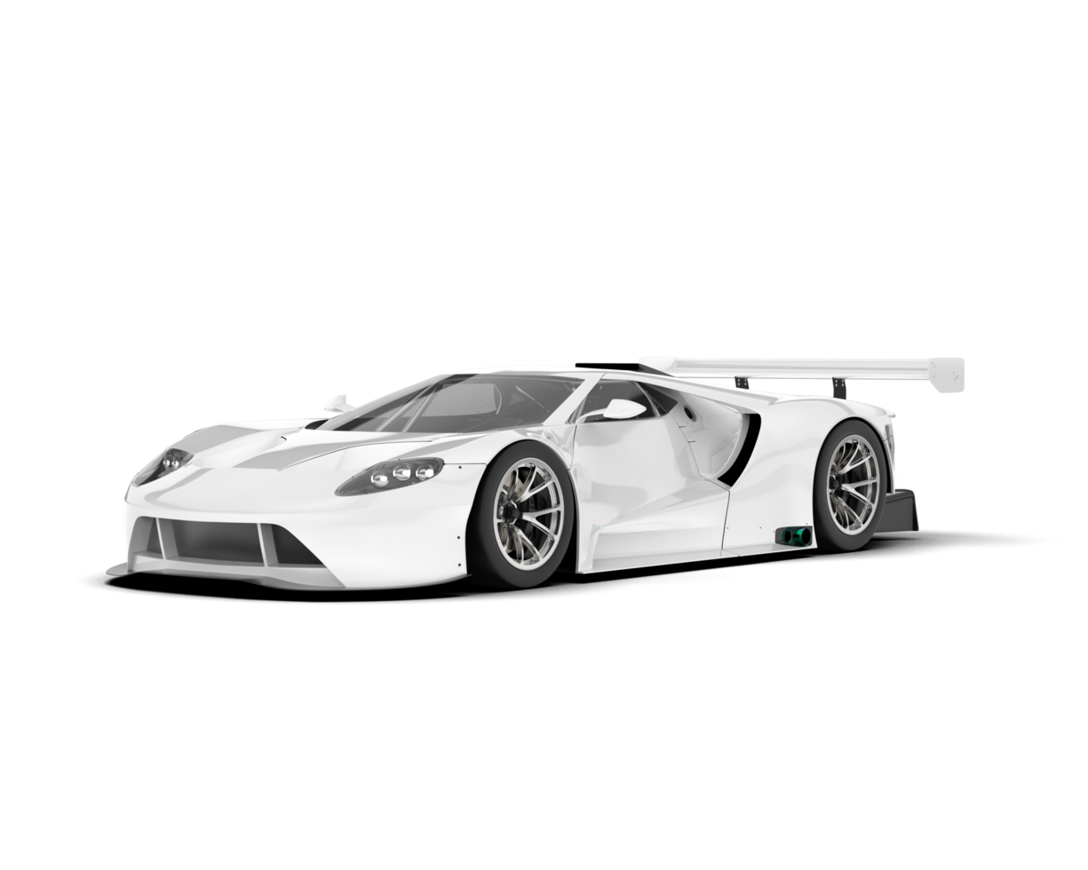 White sport car isolated on transparent background. 3d rendering - illustration png