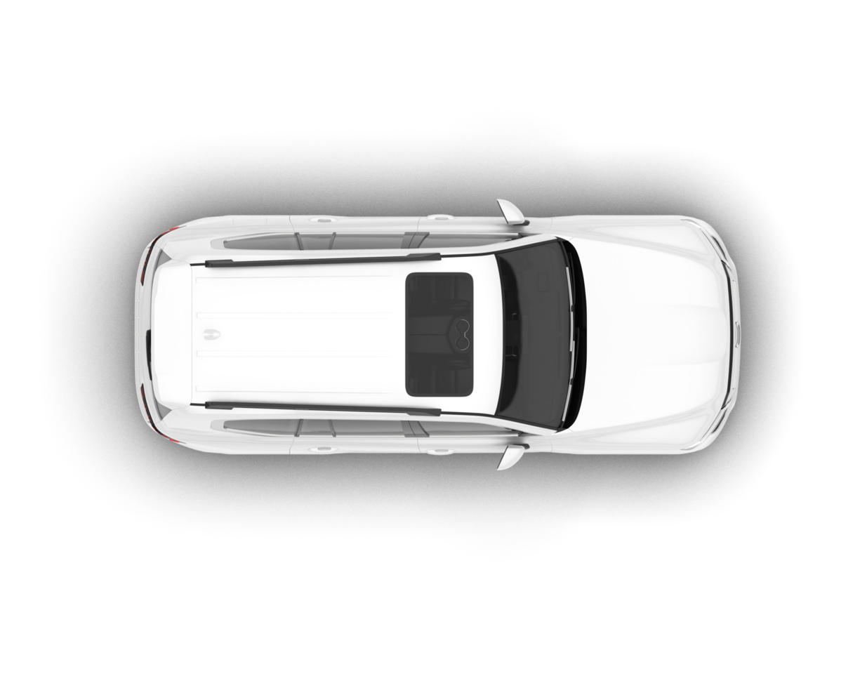 Weiß suv auf transparent Hintergrund. 3d Rendern - - Illustration png