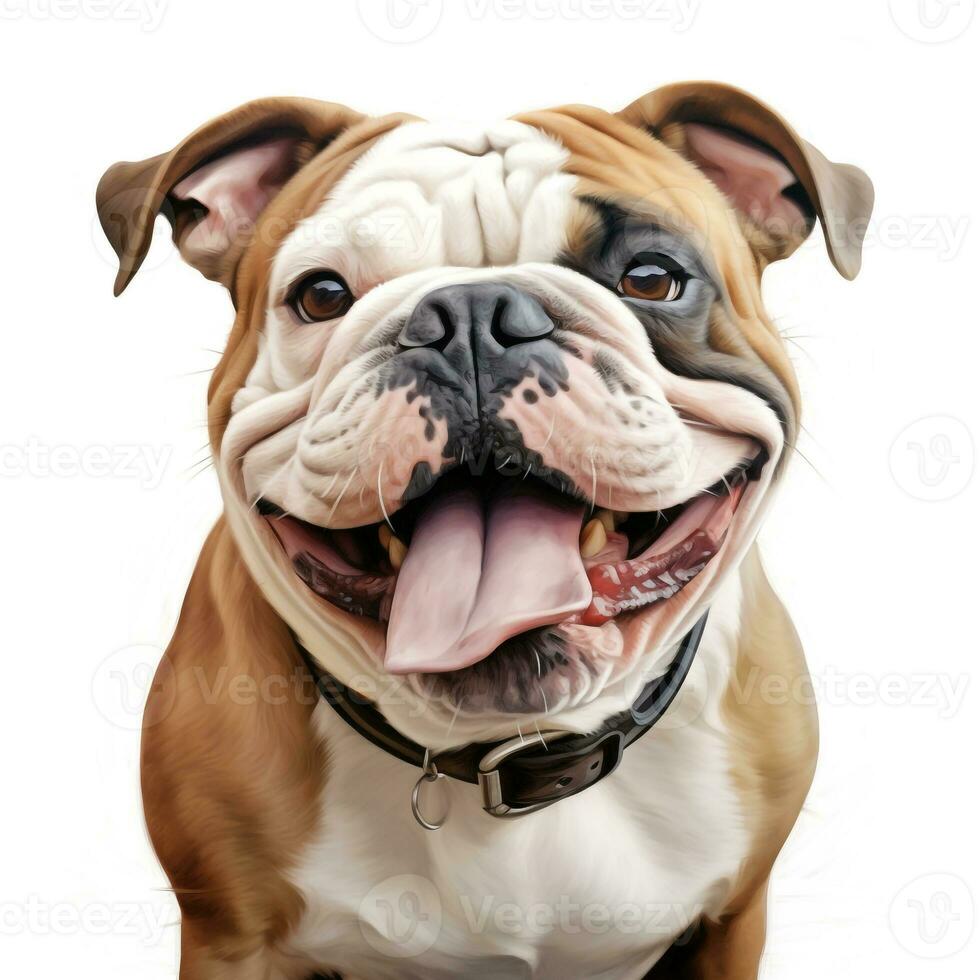 Abstract Dog Puppy Watercolor Art Portrait Colorful White Background AI Generative photo