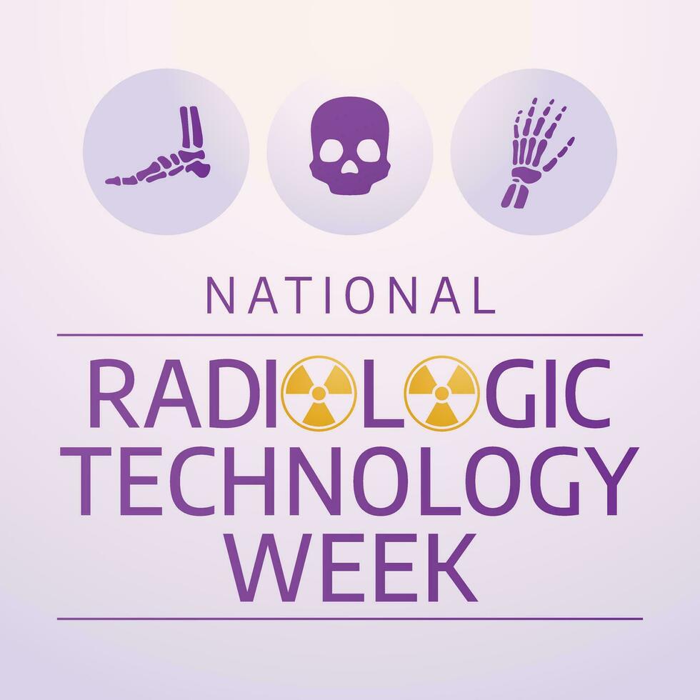National Radiologic Technology Week design template good for celebration usage. skull bone
