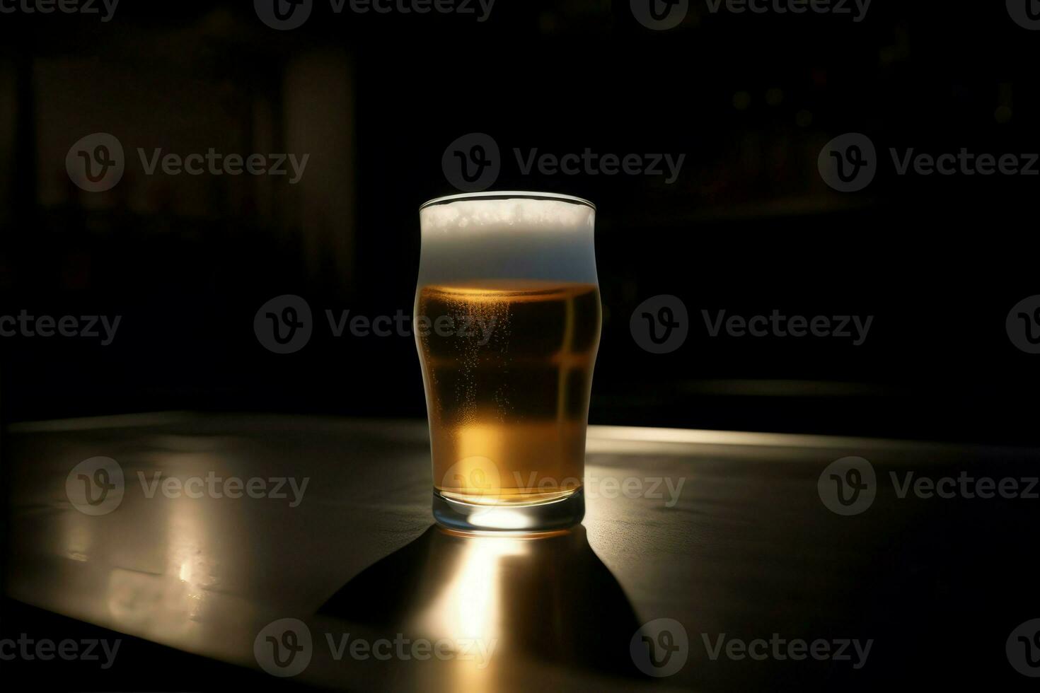 Beer pint glass. Generate Ai photo