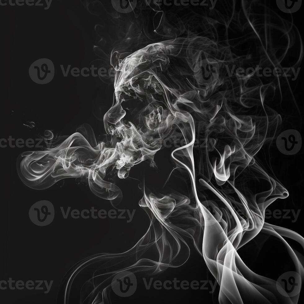 Asbtract Background Black and White Smoke photo