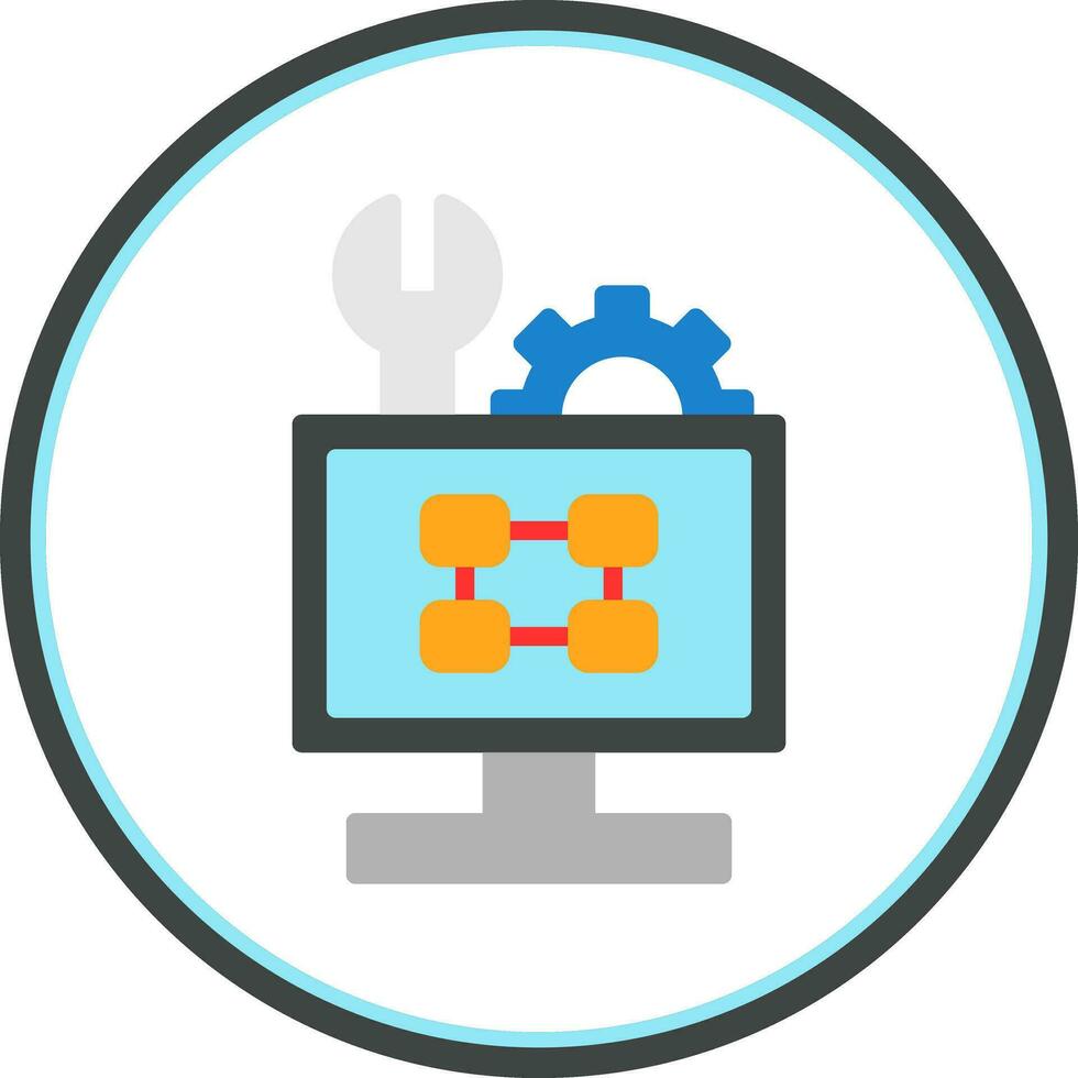 Troubleshooting Flowchart Vector Icon Design