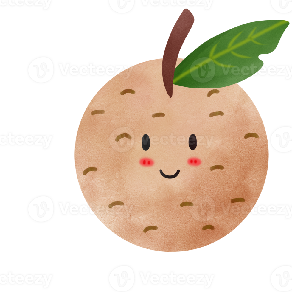 schattig tekenfilm fruit tekening png