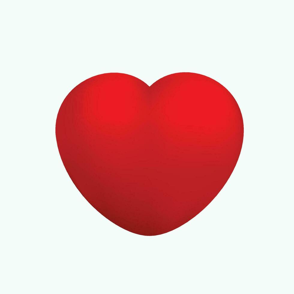 red heart isolated vector