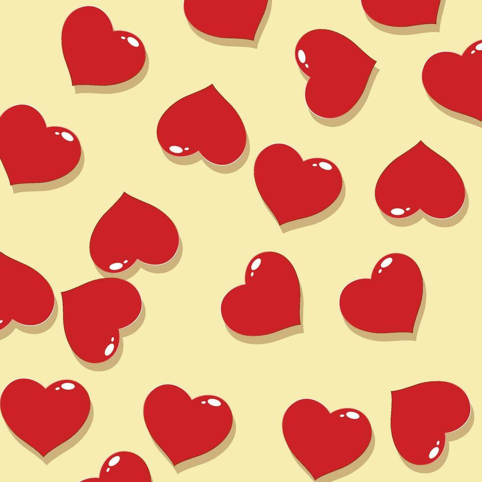 heart flat design backdrop vector