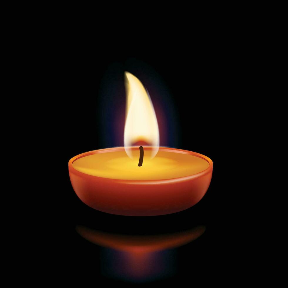 candle light in dark vector