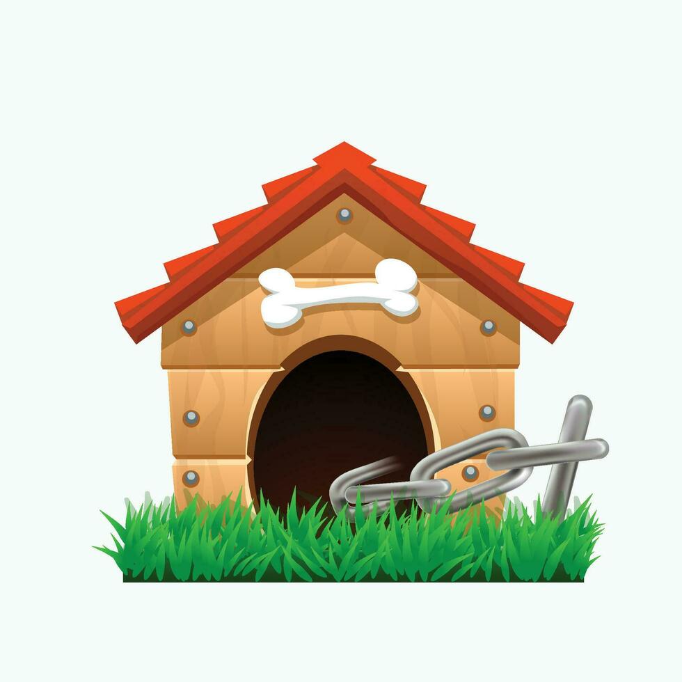 dog house front view vector