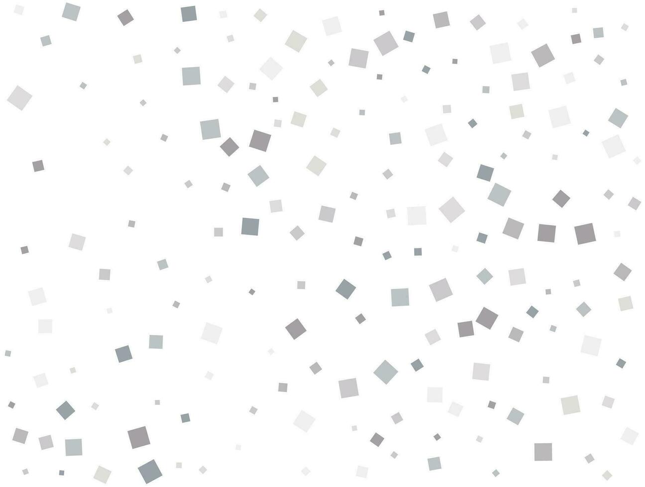 Christmas silver square confetti. Vector illustration
