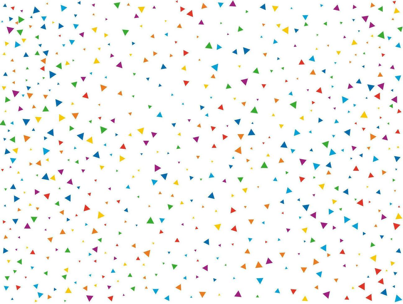 Holiday Triangular Confetti. Light Rainbow glitter confetti background. Colored festive texture. vector