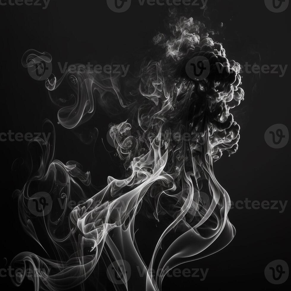 Asbtract Background Black and White Smoke photo