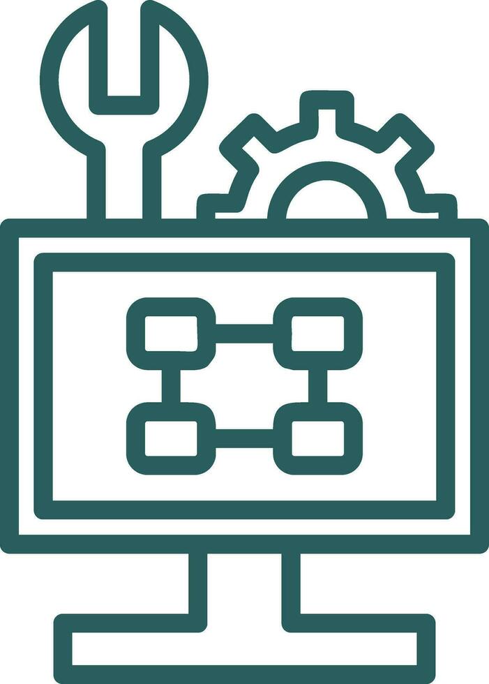 Troubleshooting Flowchart Vector Icon Design