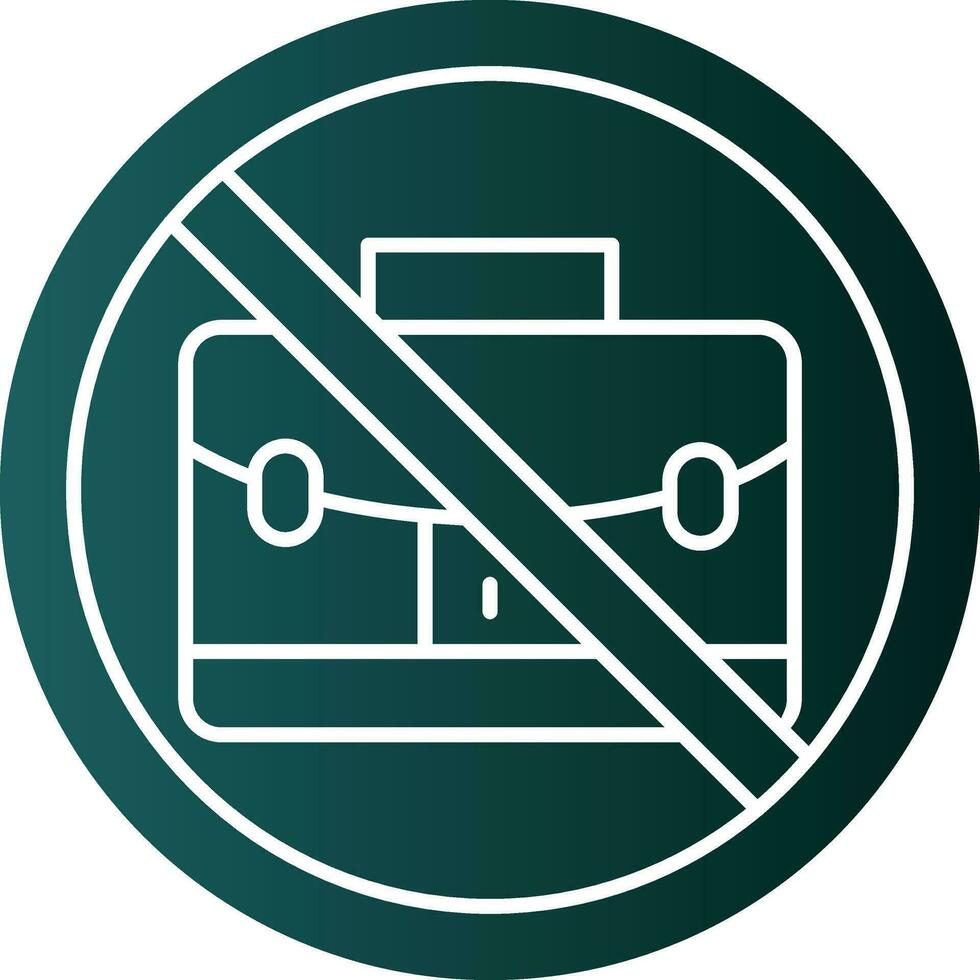 No bag Vector Icon Design