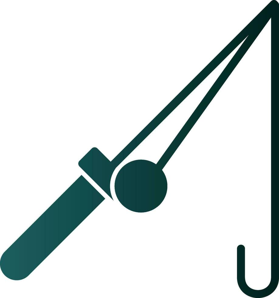 Fishing rod Vector Icon Design