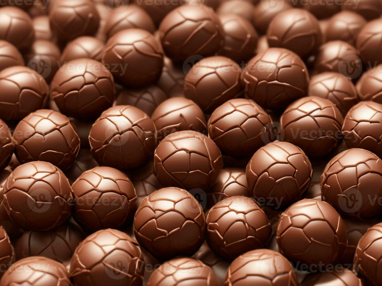 chocolate pelotas en un cuenco foto