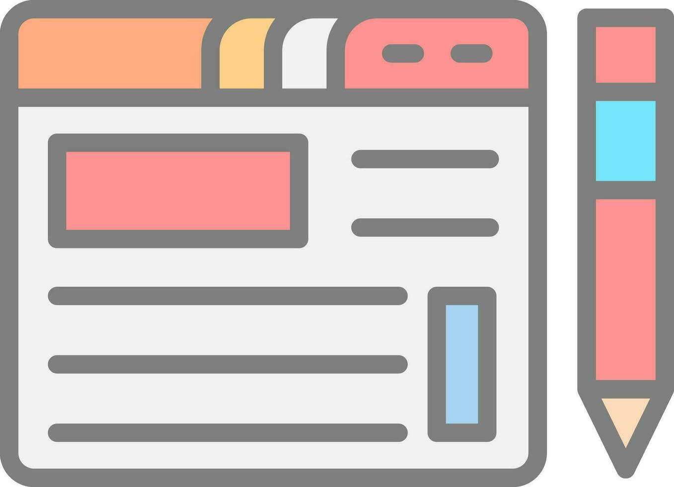 Blogging Vector Icon Design