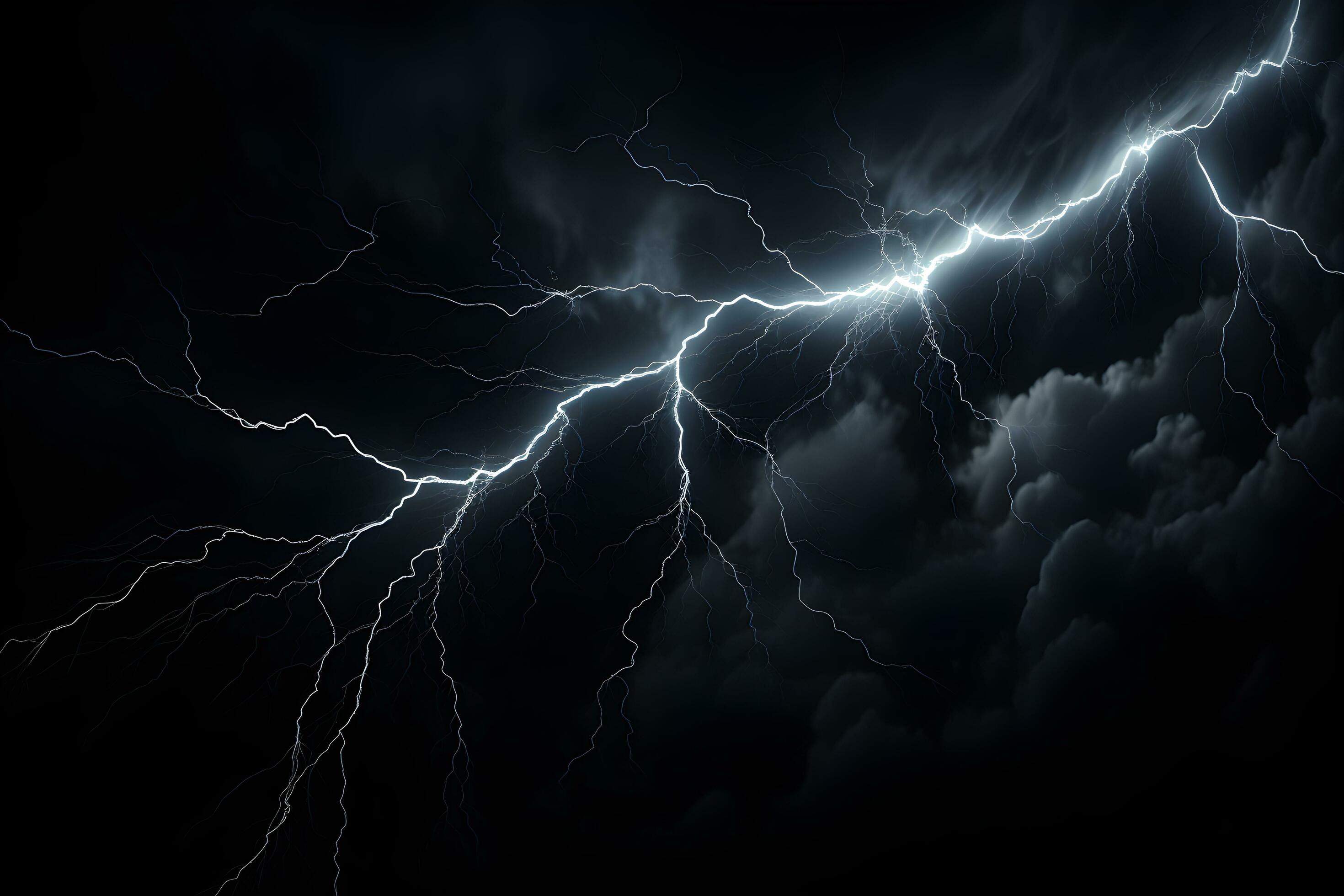 Storm Lightning Overlay, Versatile Dark Background, ai generated