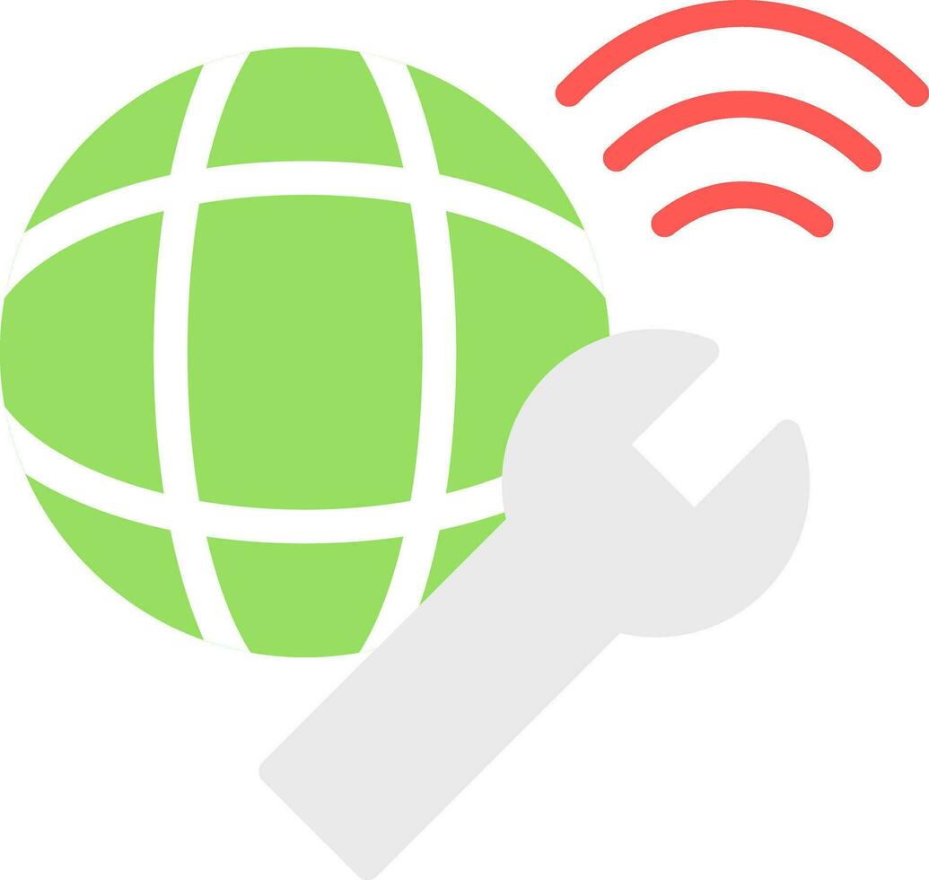 Network Troubleshooting Vector Icon Design