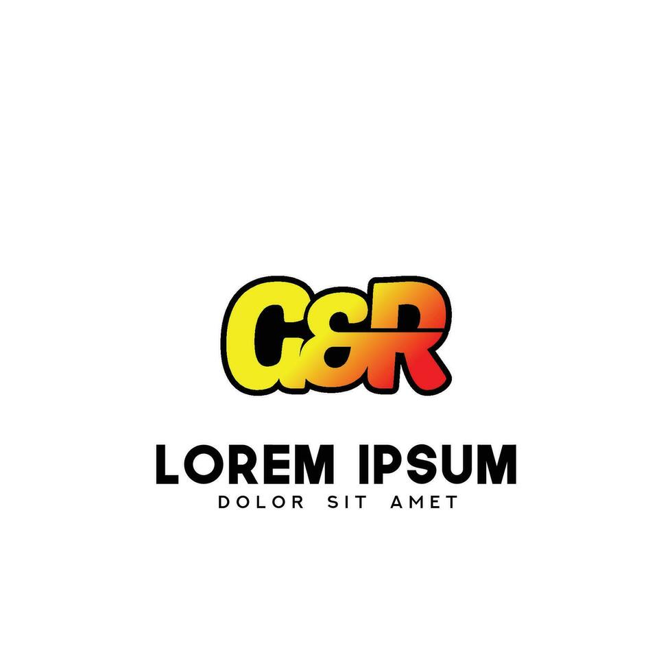 GR Initial Logo Design Vector
