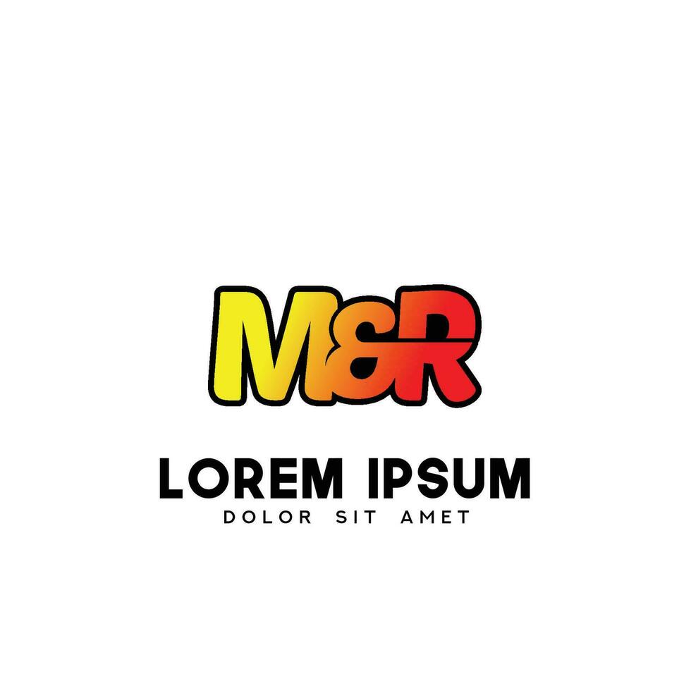 MR Initial Logo Design Vector