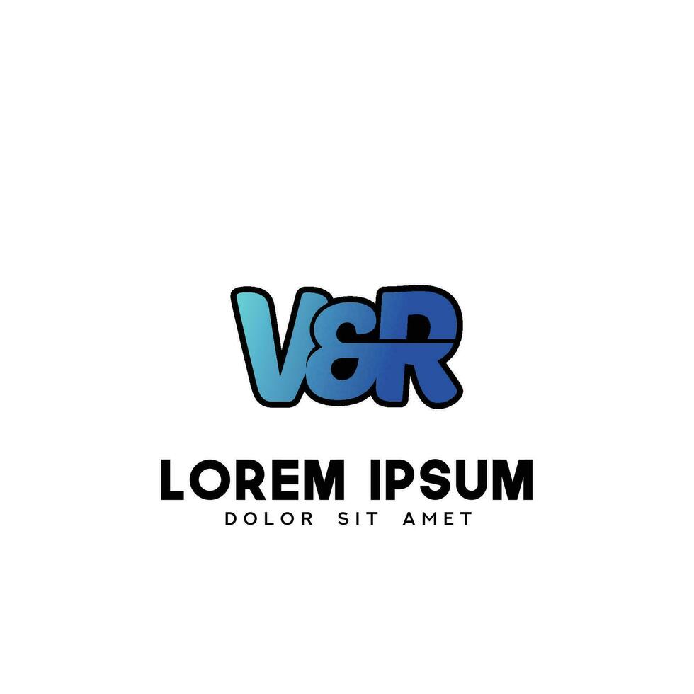 VR Initial Logo Design Vector