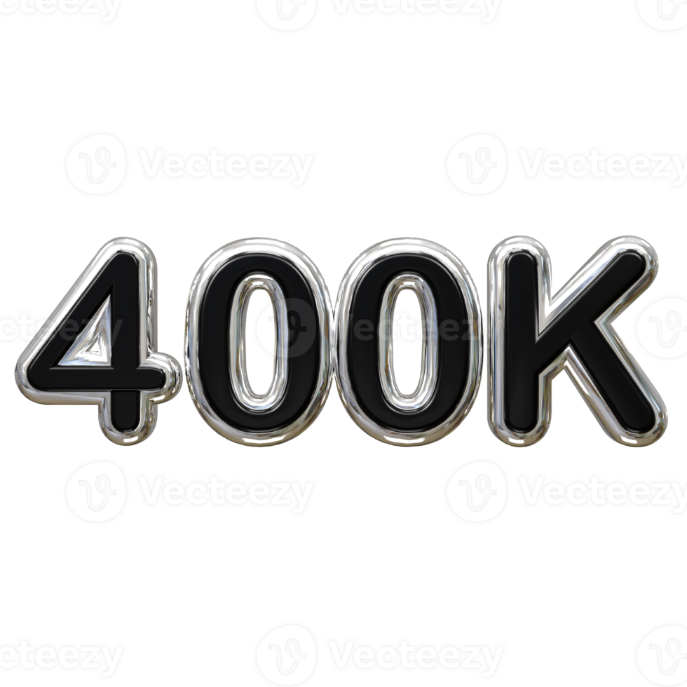 400k text effect 3d rendering illustration element png