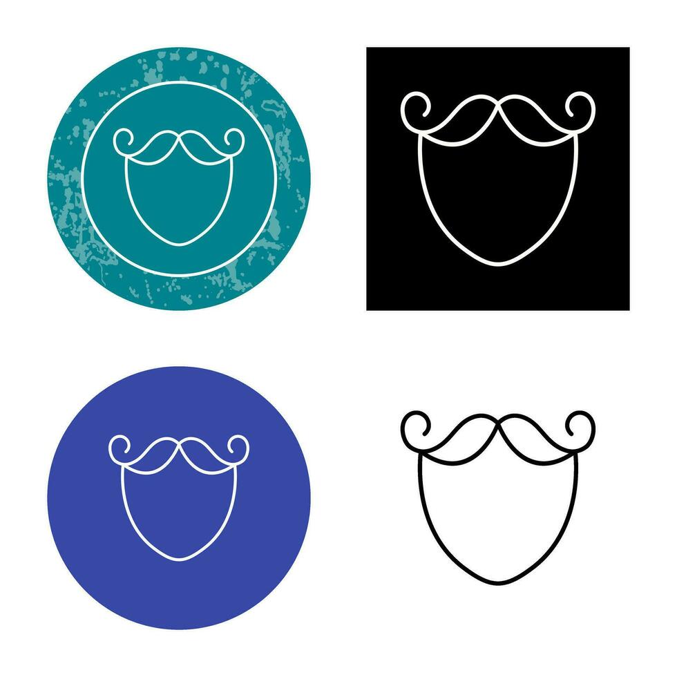 icono de vector de barba y bigote