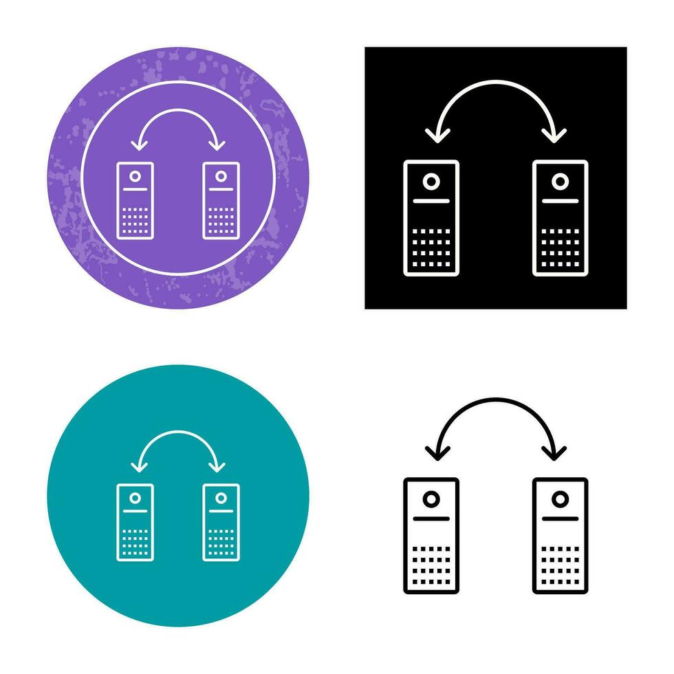 Unique Connected Systems Vector Icon