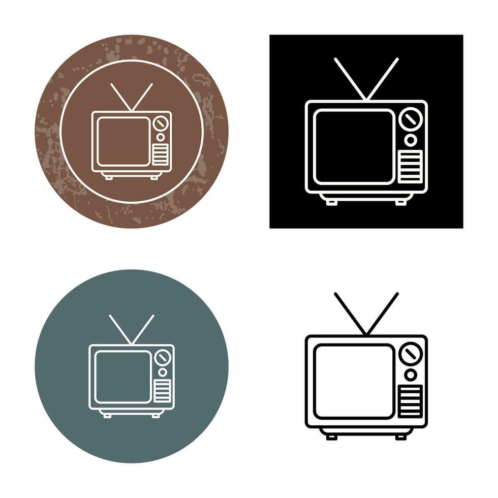 icono de vector de transmisión de televisión