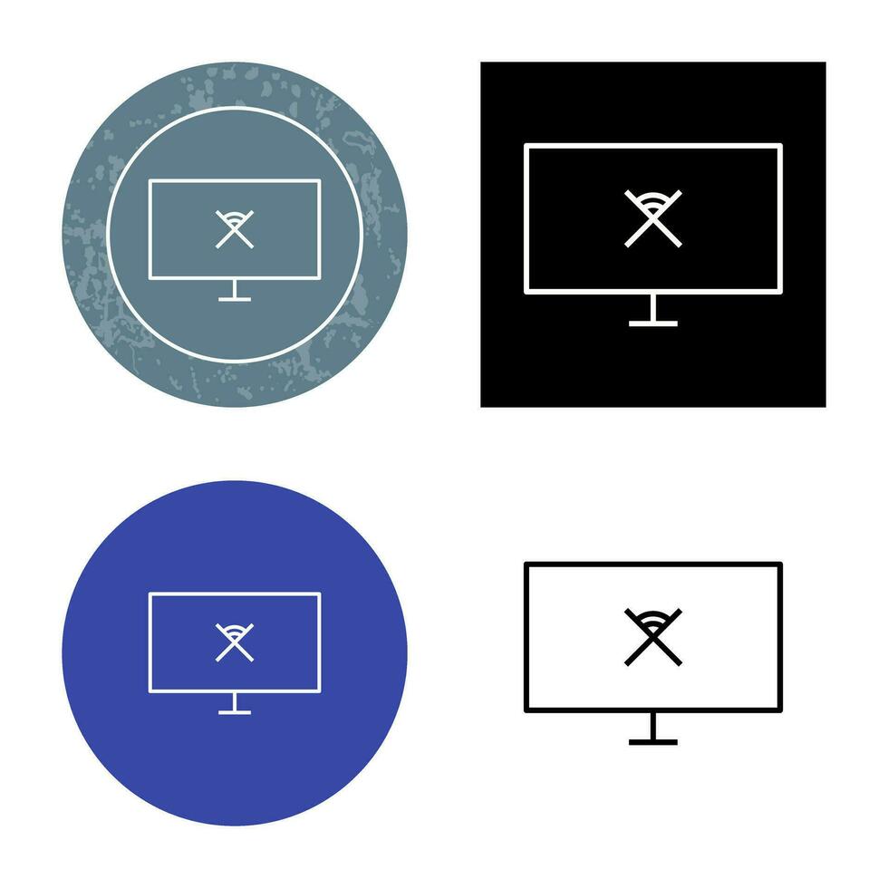 Unique Disconnected Network Vector Icon