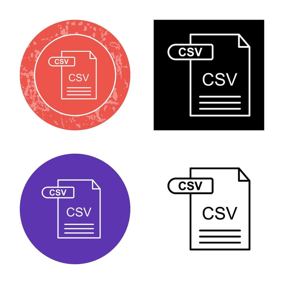 icono de vector csv