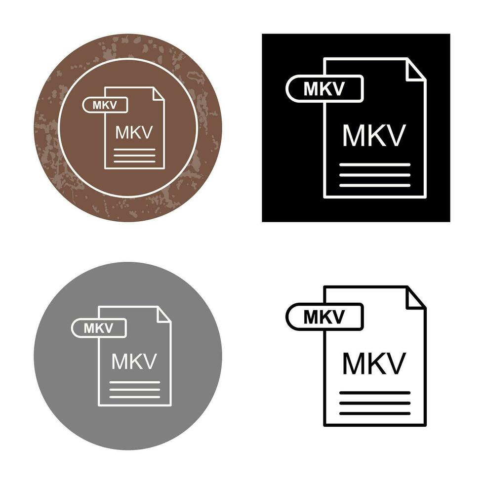 icono de vector mkv