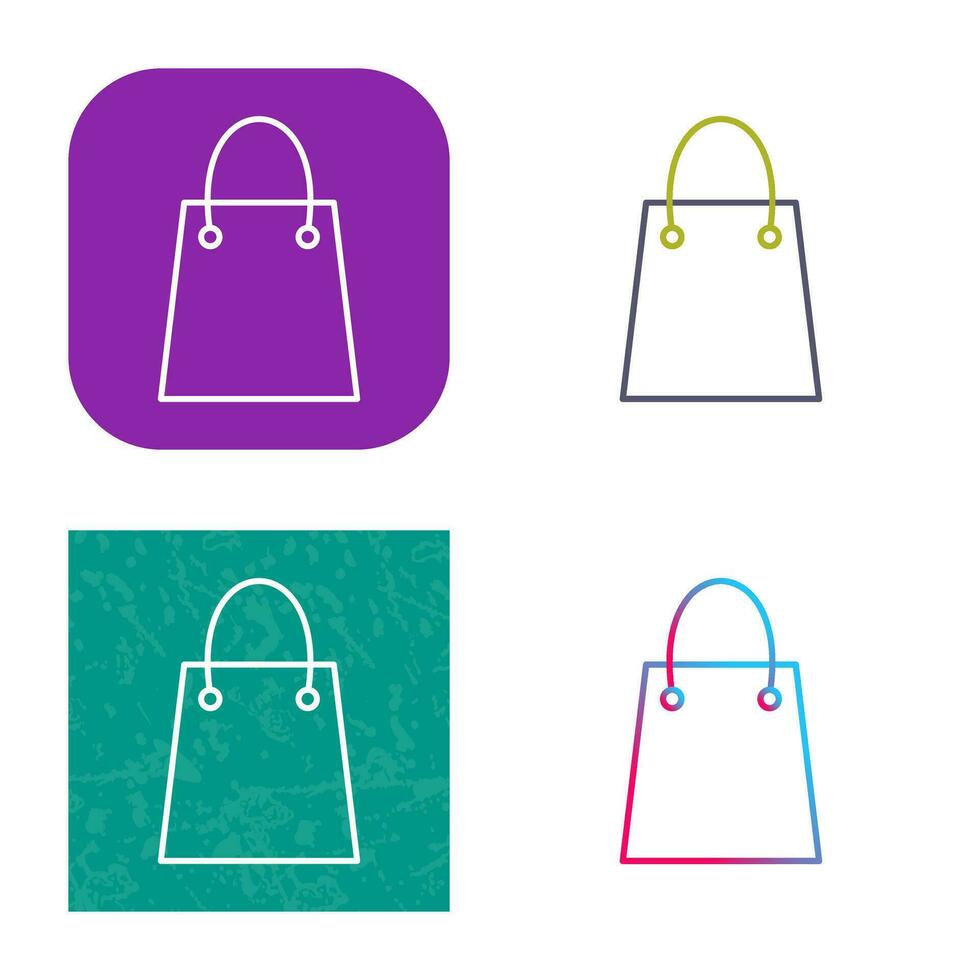 Unique Shopping Bag Vector Icon