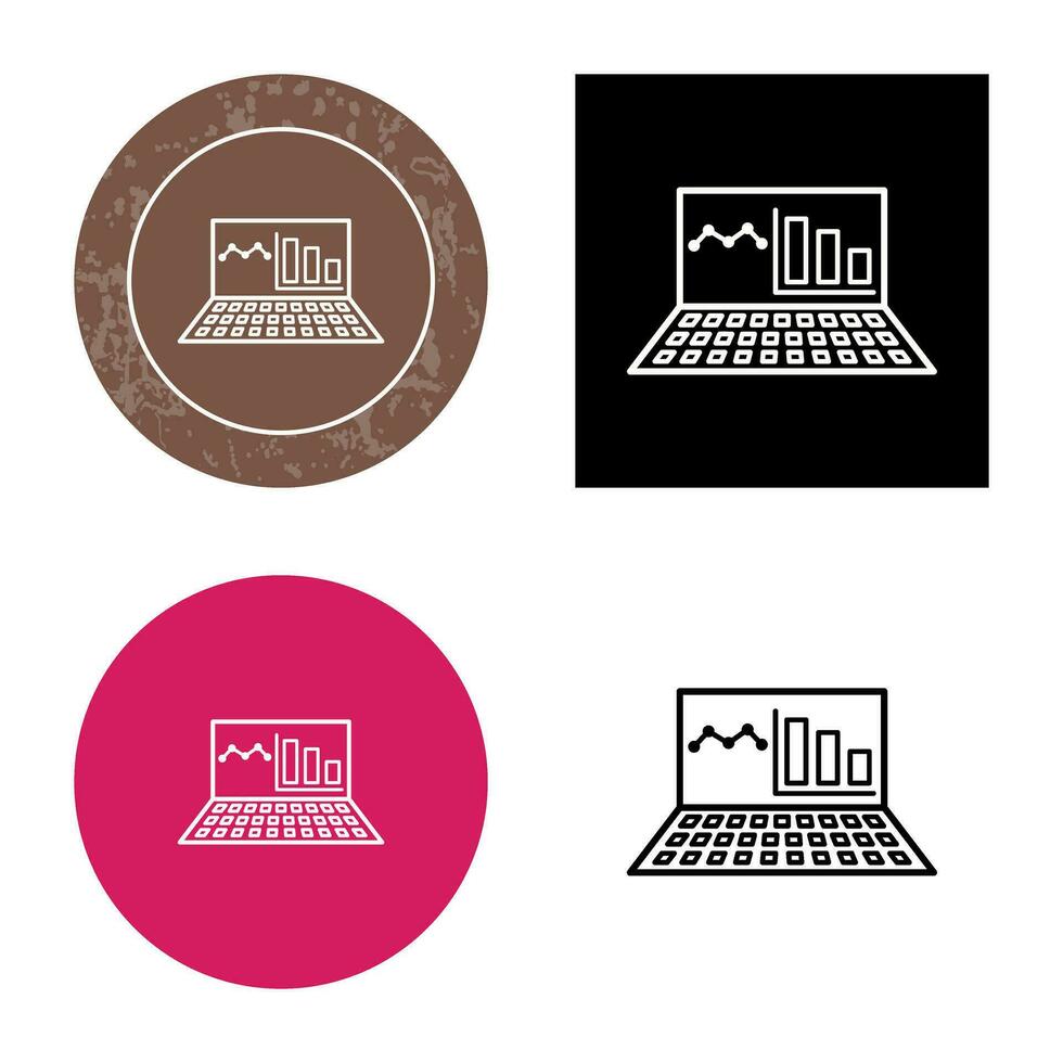 Unique Online Stats Vector Icon