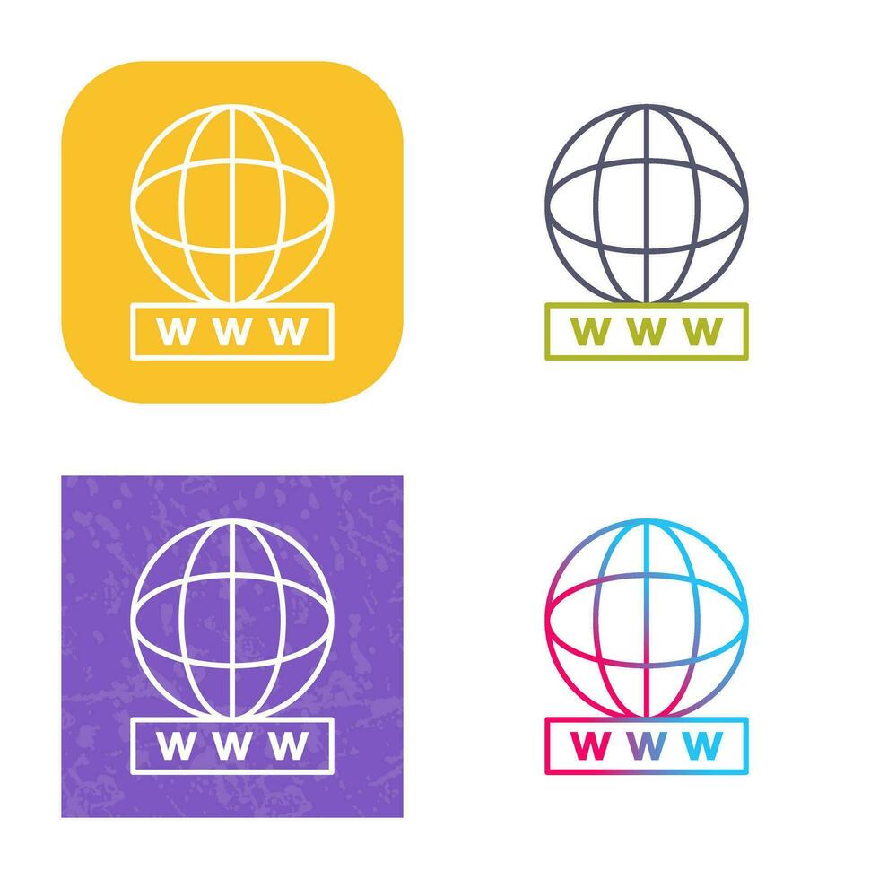 Unique World Wide Web Vector Icon