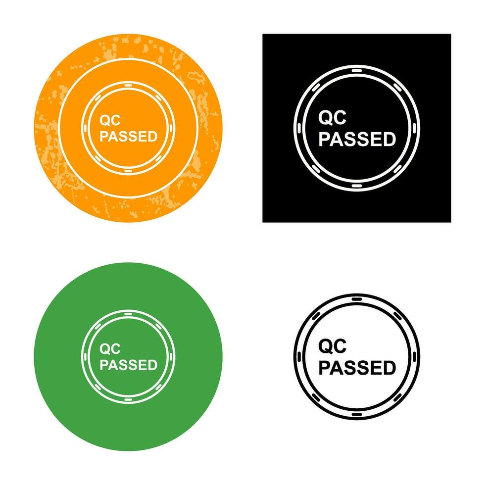 Unique QC Passed Vector Icon