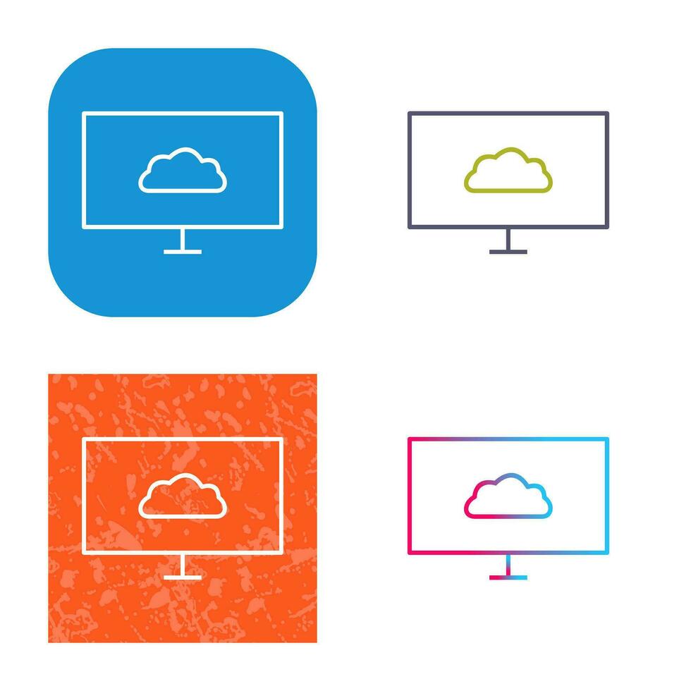Unique Cloud System Vector Icon